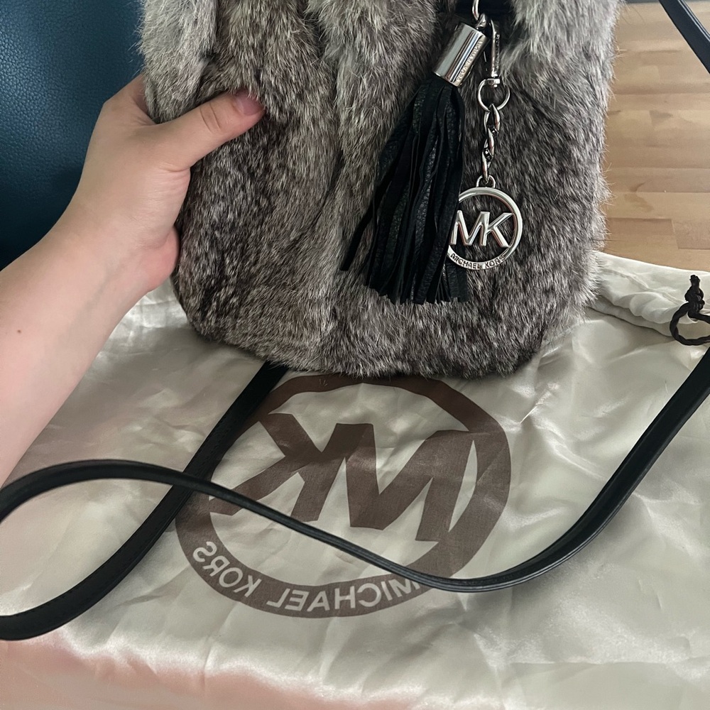 Michael Kors Gray and Black Backpack